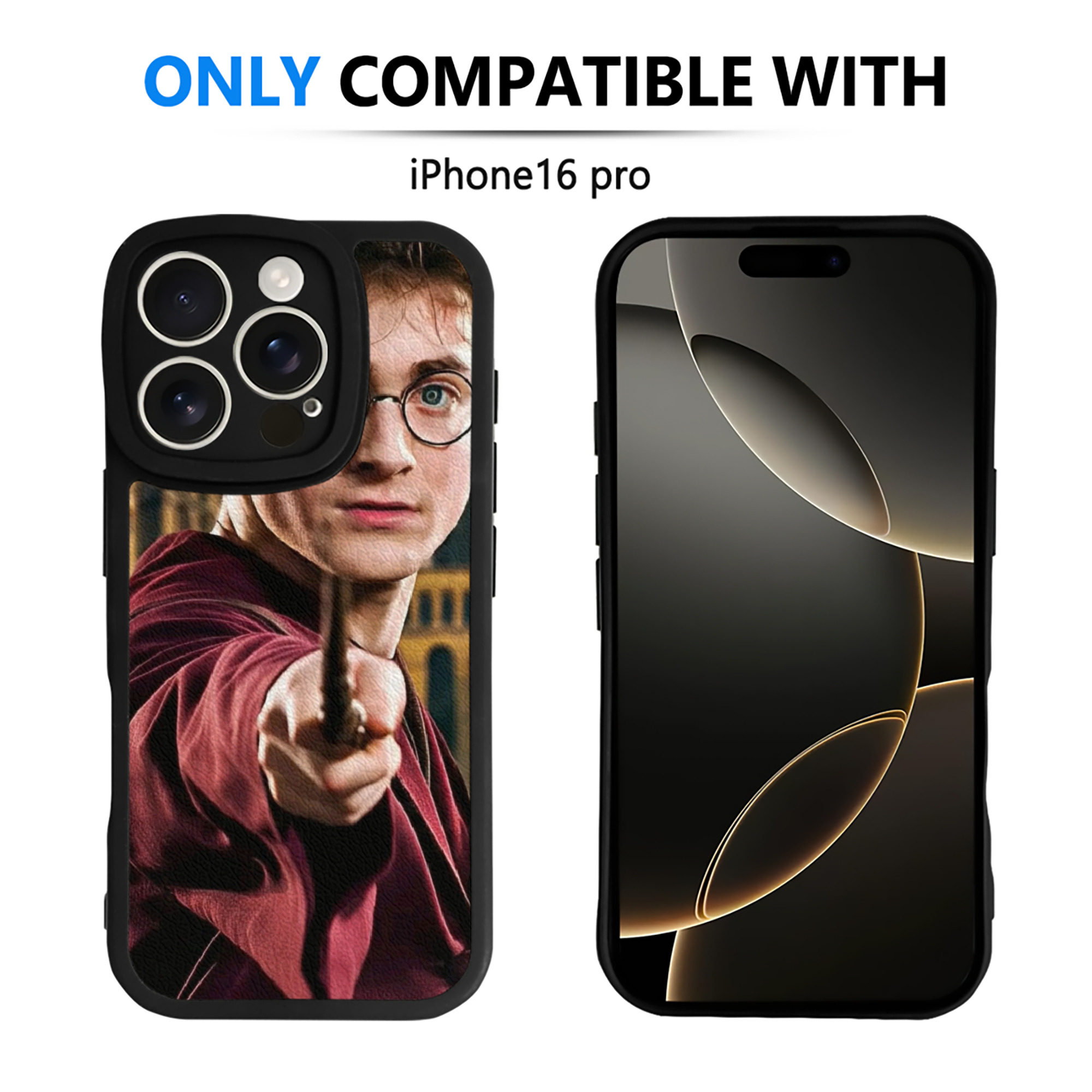 （画像用） Harry Potter ハリー・ポッターシリーズ 【iPhone 16シリーズ対応】シリコンスマホケース（レザー調） 材質：シリコン